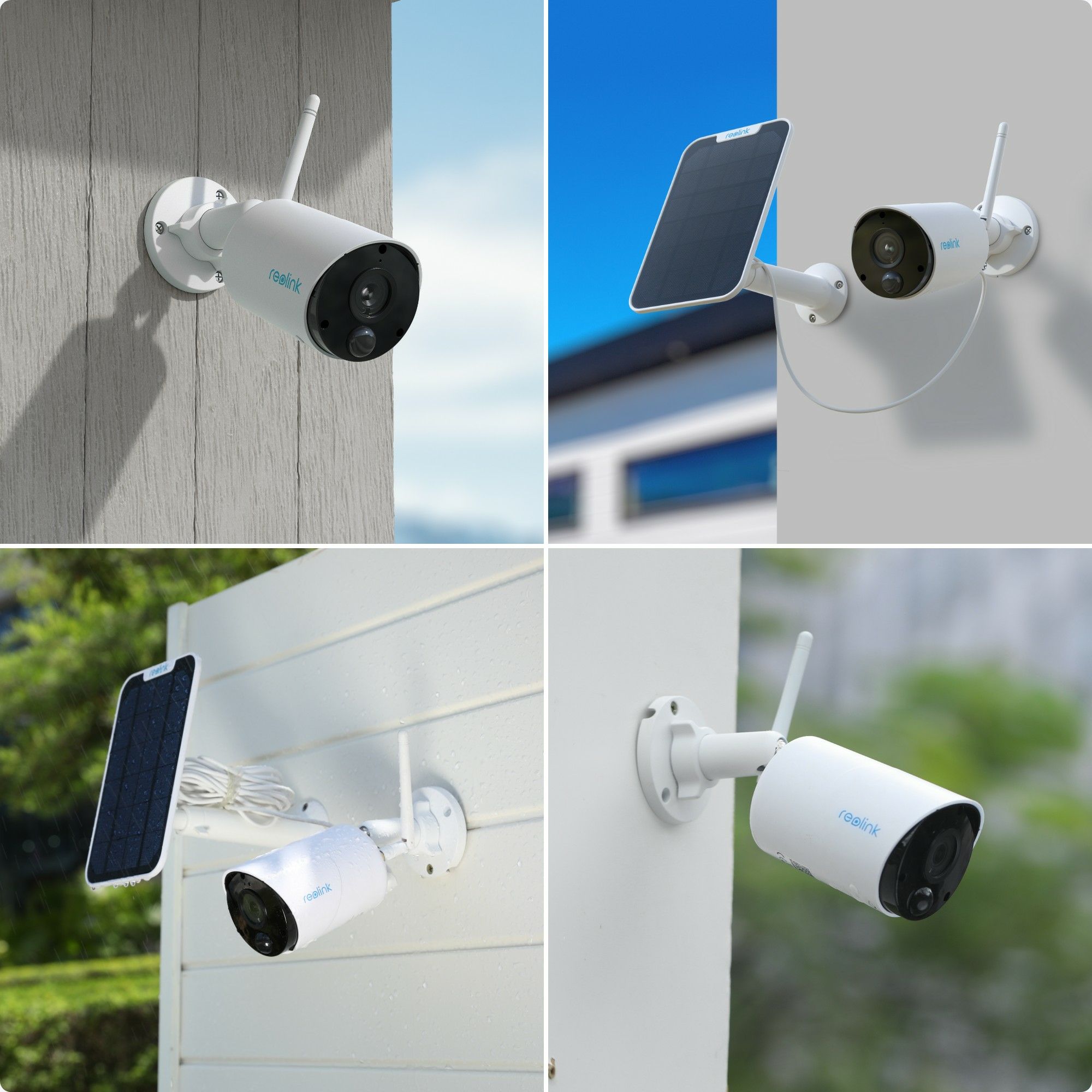 Reolink Argus B320-W buiten aan de muur bevestigd