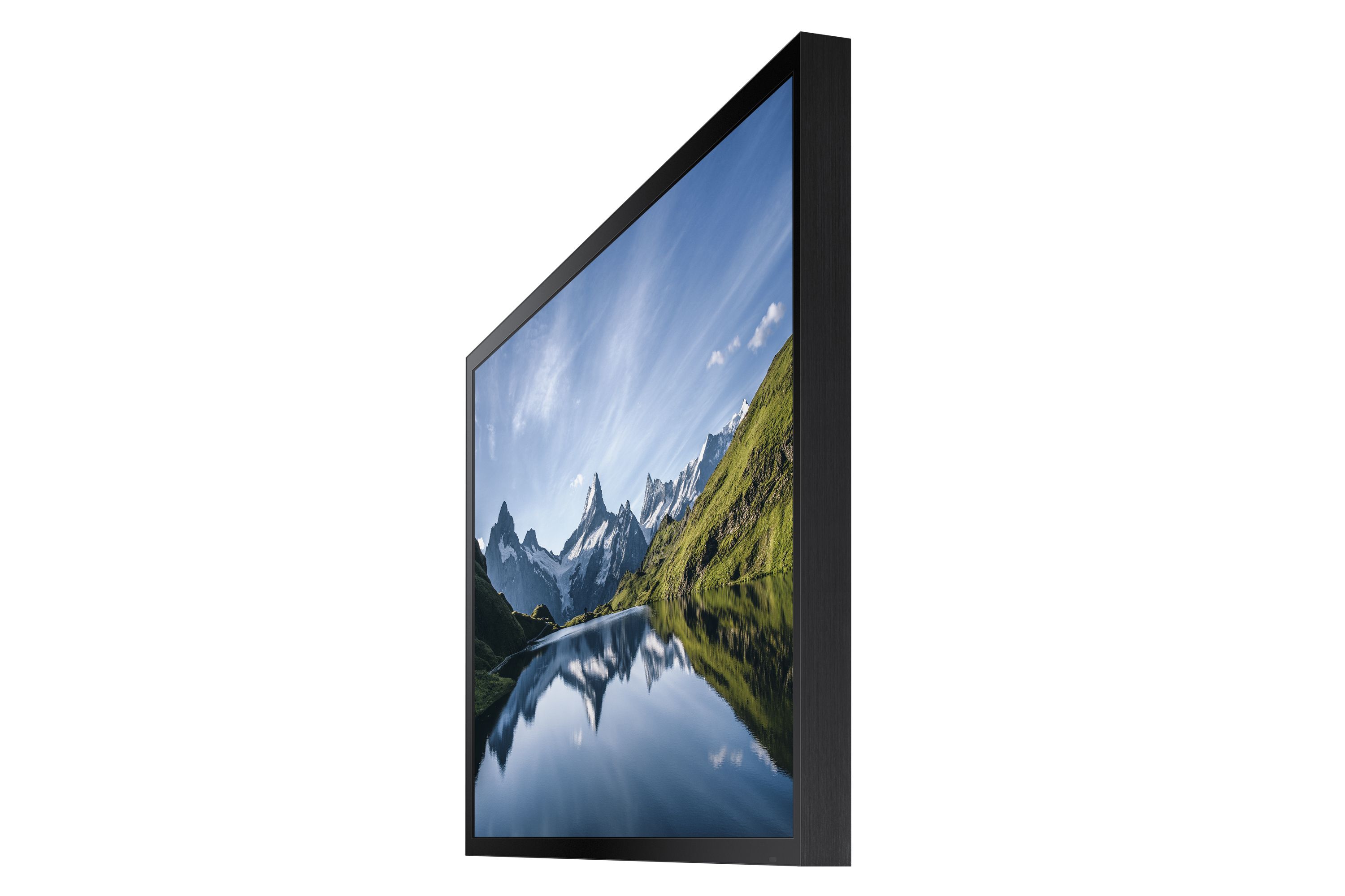 Het Samsung OH46B-S 46" outdoor Full HD High Brightness Display schuin van rechts voor
