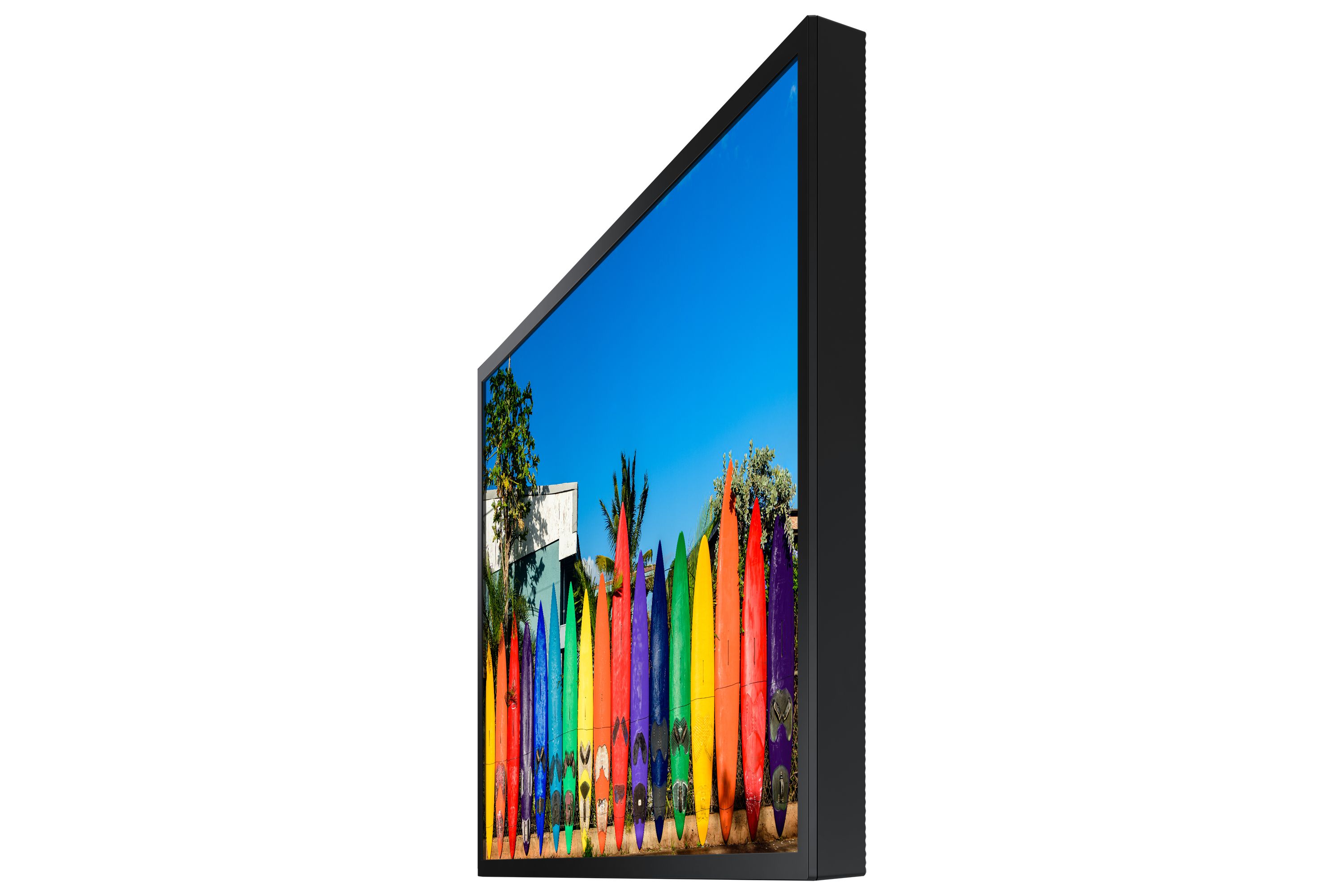 Het Samsung OM55B 4K UHD 55" high brightness etalage display in landschapsformaat