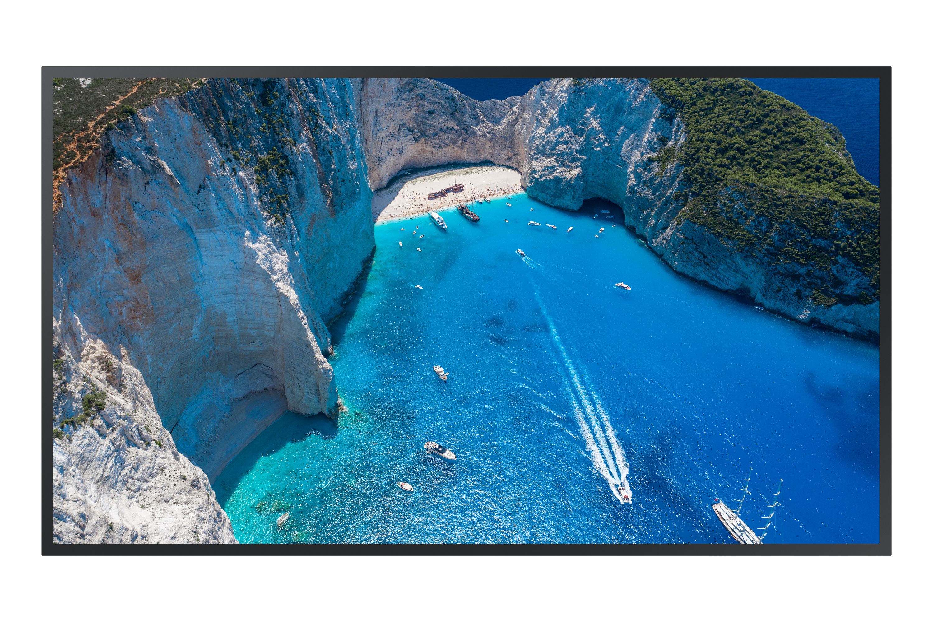 Voorkant Samsung OM75A 4K UHD High Brightness Etalage Display in landschapsmodus