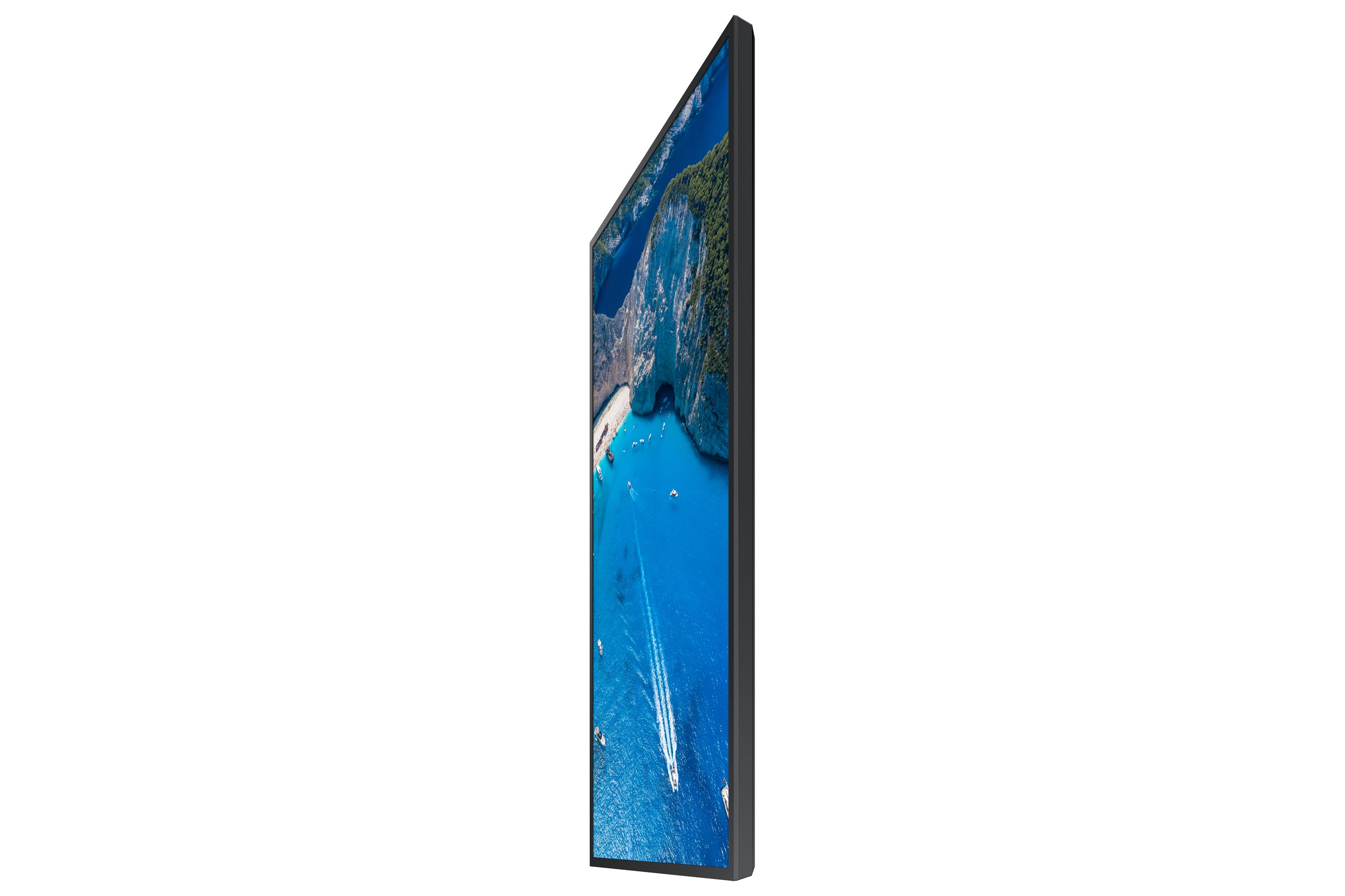 Samsung OM75A 4K UHD High Brightness Etalage Display schuin van rechts