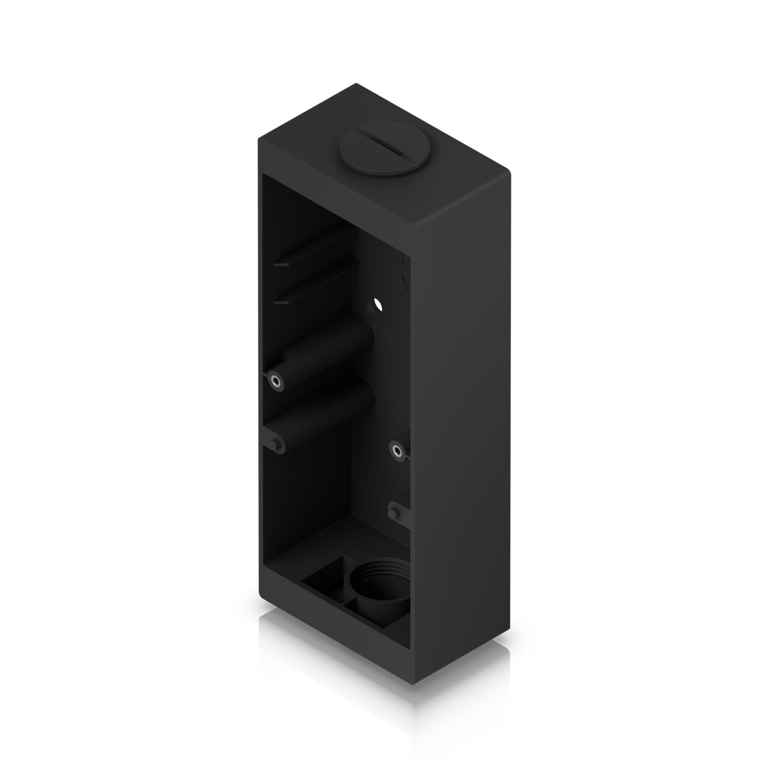 De Ubiquiti UniFi Access Reader Pro Junction Box (zwart) schuin van rechtsboven