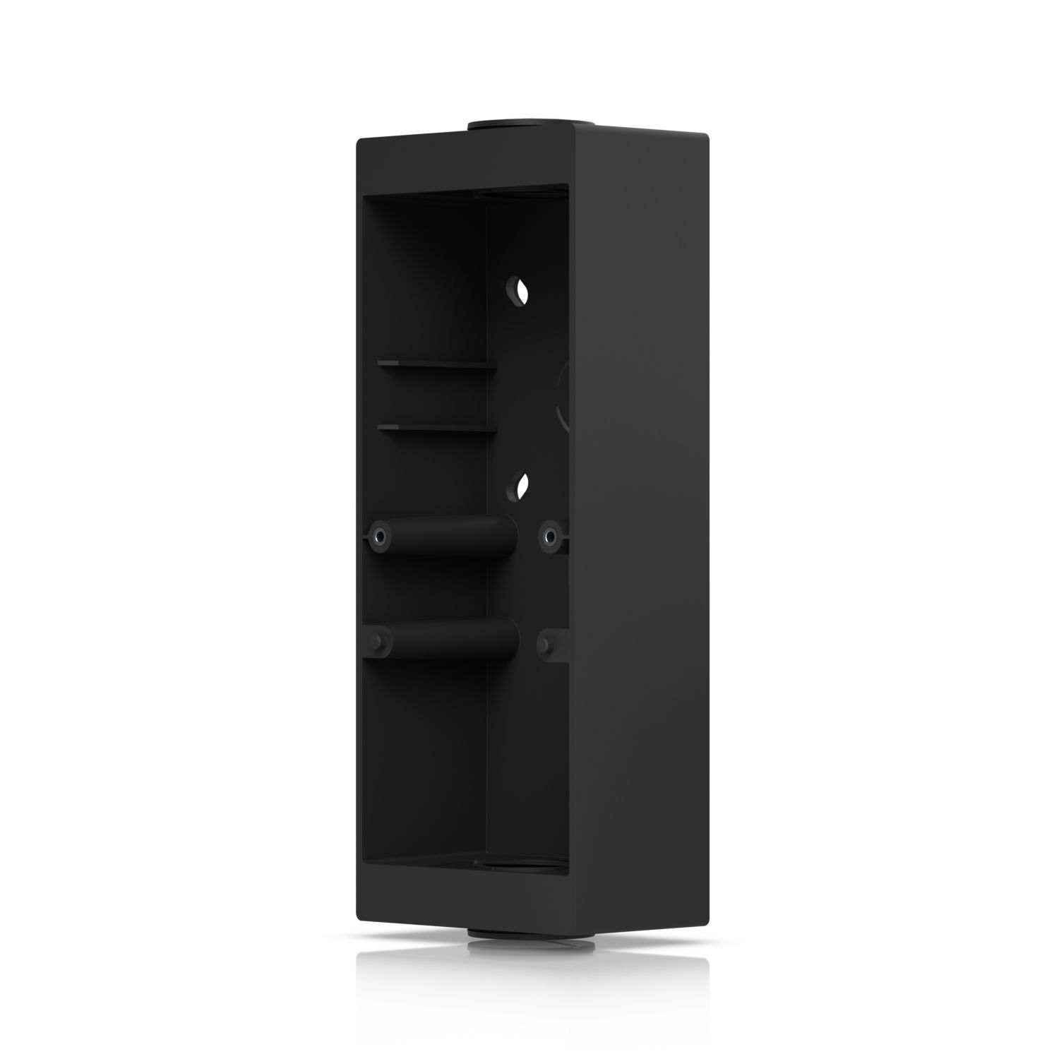 De Ubiquiti UniFi Access Reader Pro Junction Box (zwart) schuin van rechts