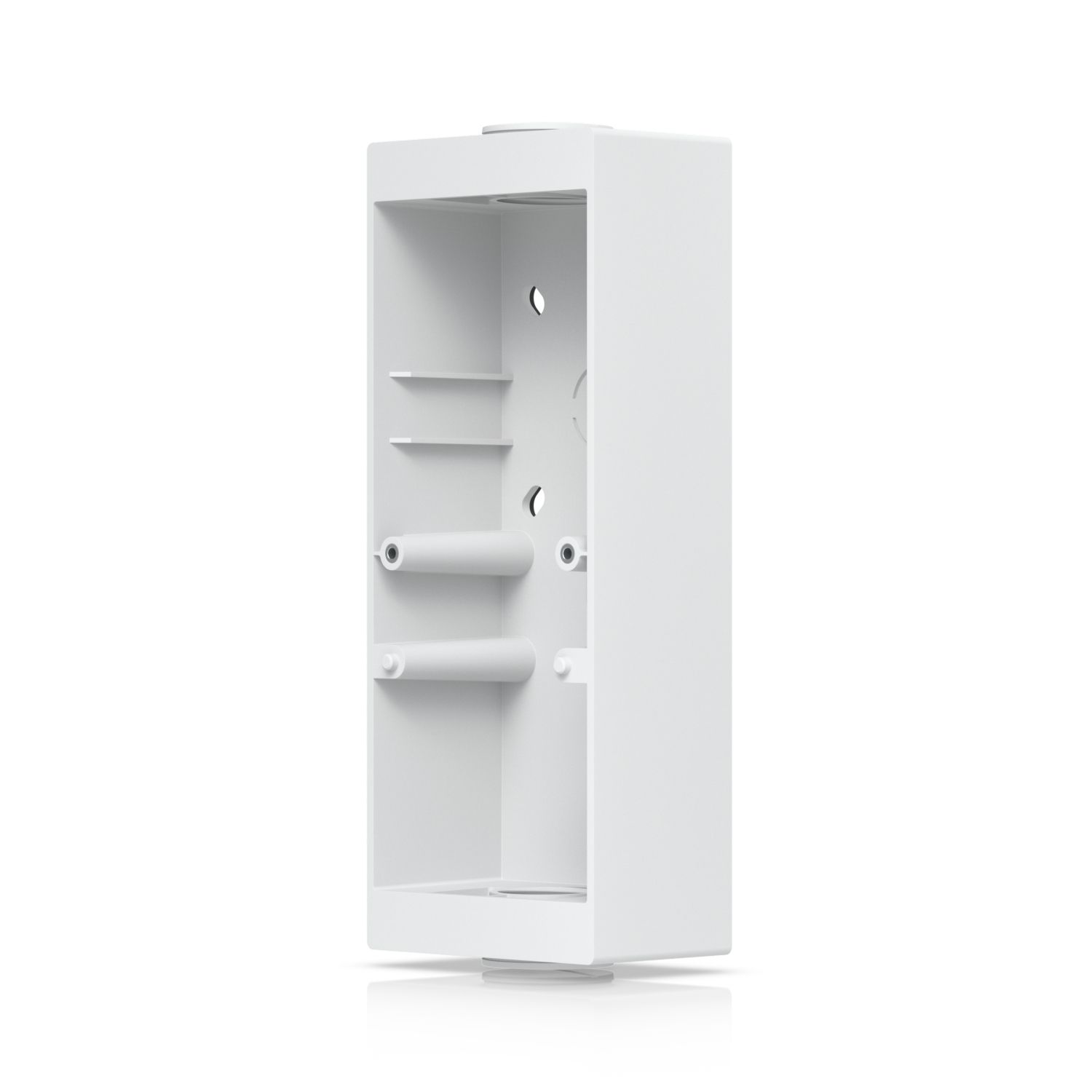 De Ubiquiti UniFi Access Reader Pro Junction Box (wit) schuin van rechts