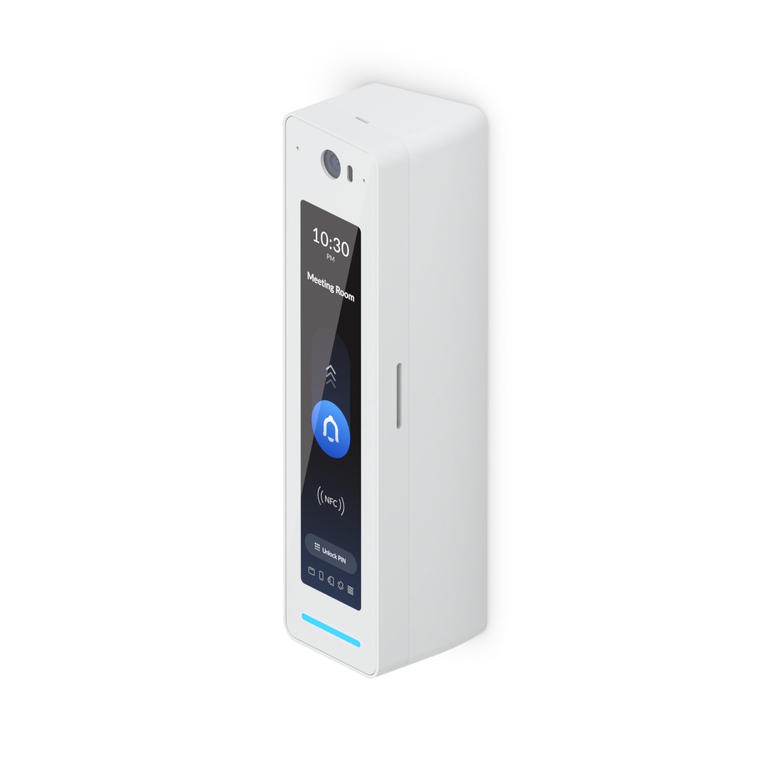 De Ubiquiti UniFi Access Reader Pro Angle Mount wit met daarop een G2 of G3 Reader Pro bevestigd