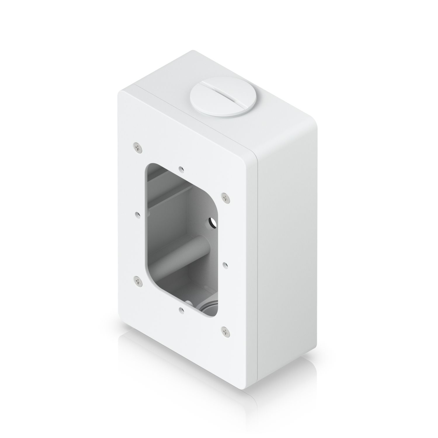 De Ubiquiti UniFi Access Reader Junction Box (wit) schuin van rechtsboven