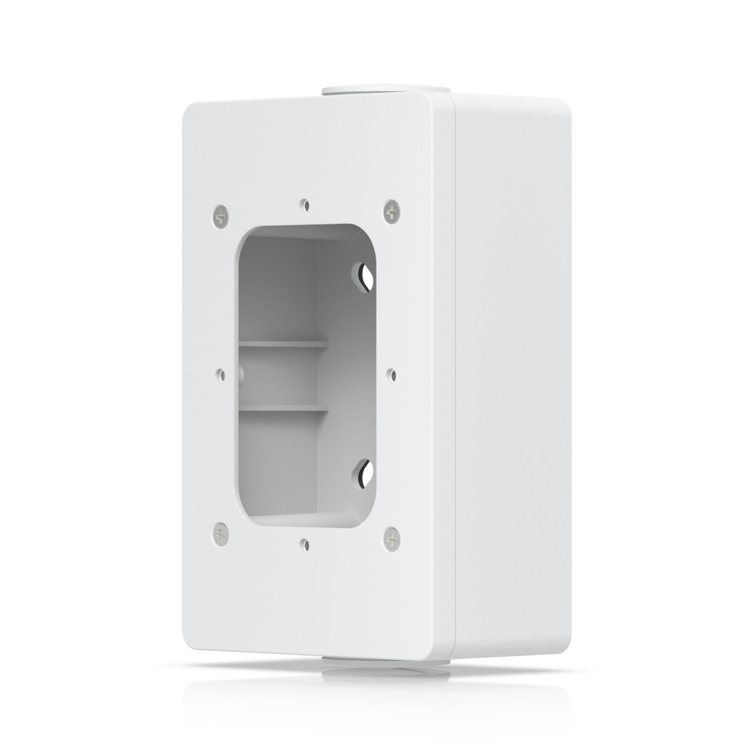 De Ubiquiti UniFi Access Reader Junction Box (wit) schuin van rechtsvoor