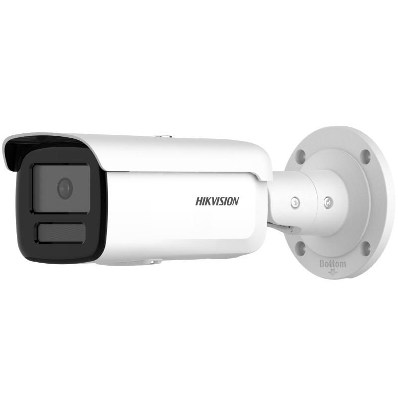 Rechter zijkant van de witte Hikvision DS-2CD2T86G2H-4I(4mm)(eF) 8MP DarkFighter AcuSense camera