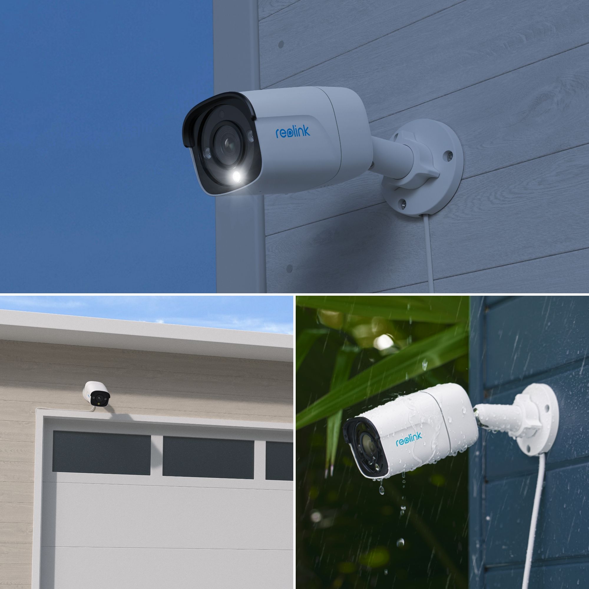 De weerbestendige Reolink P340 12MP PoE spotlight camera voor camerabeveiliging dag en nacht