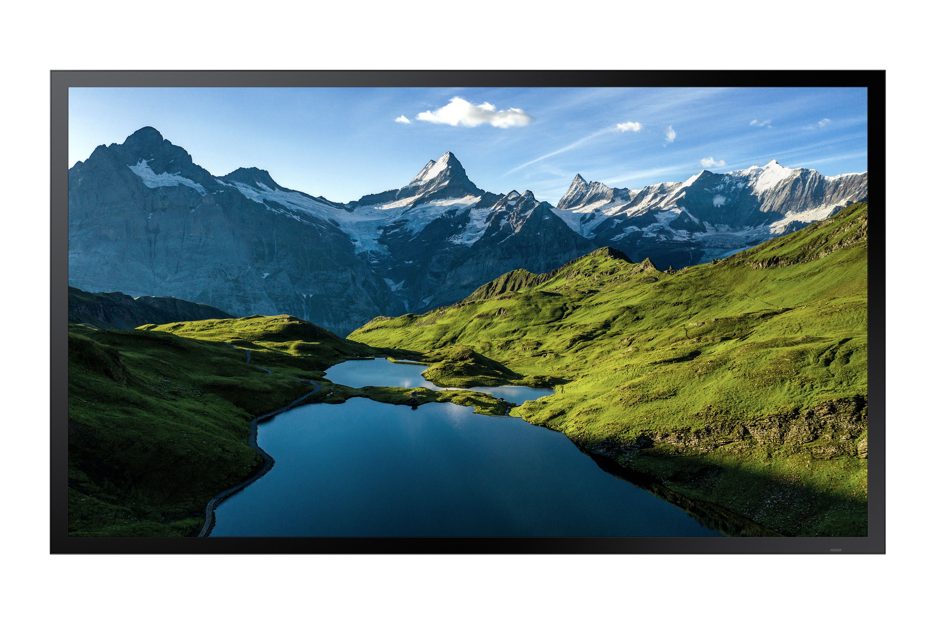 Voorkant Samsung OH55A-S 55" Outdoor Full HD High Brightness Display voor digital signage in landschapsmodus