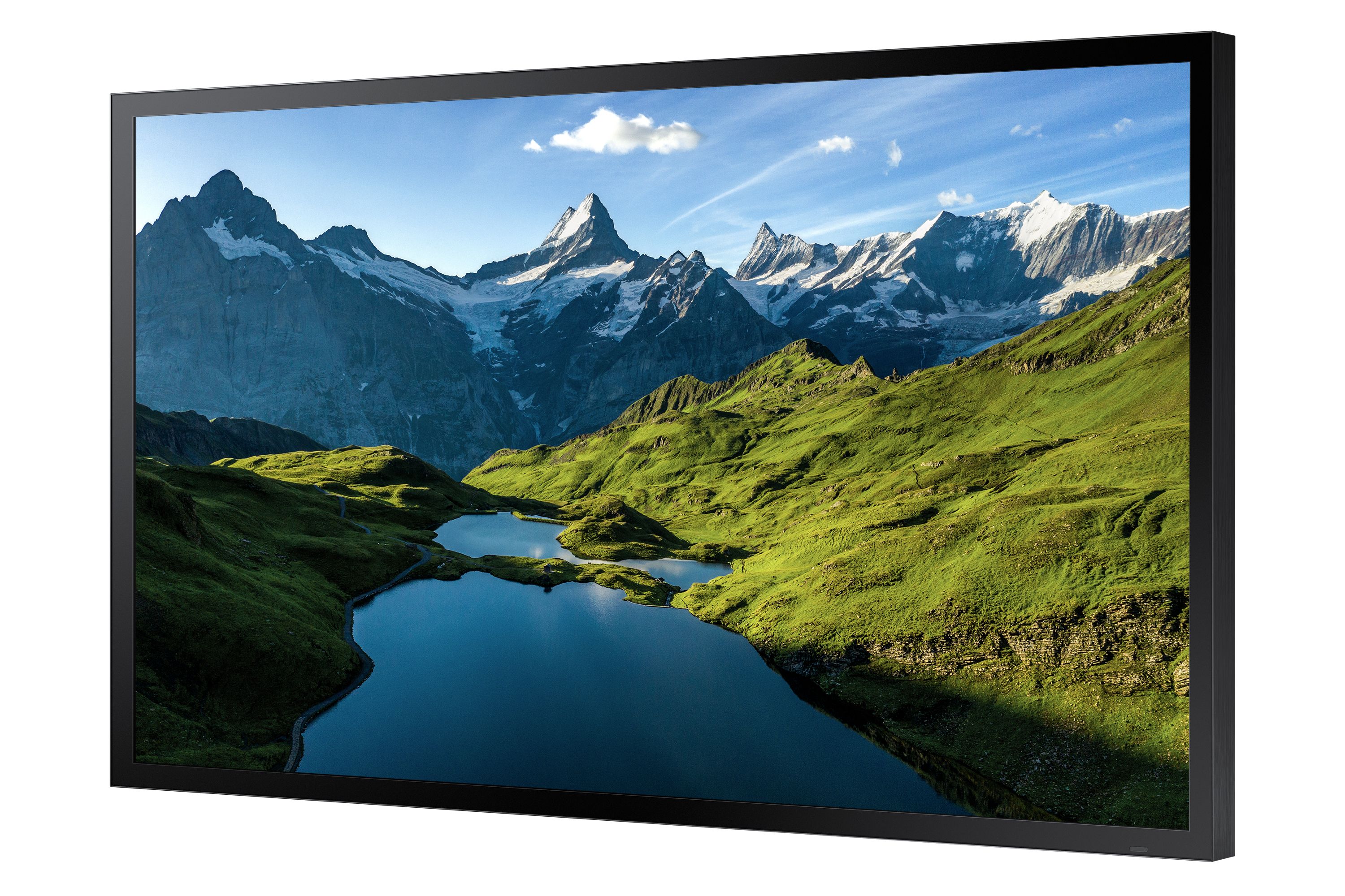 Samsung OH55A-S 55" Outdoor Full HD High Brightness Display voor digital signage schuin van rechtsvoor