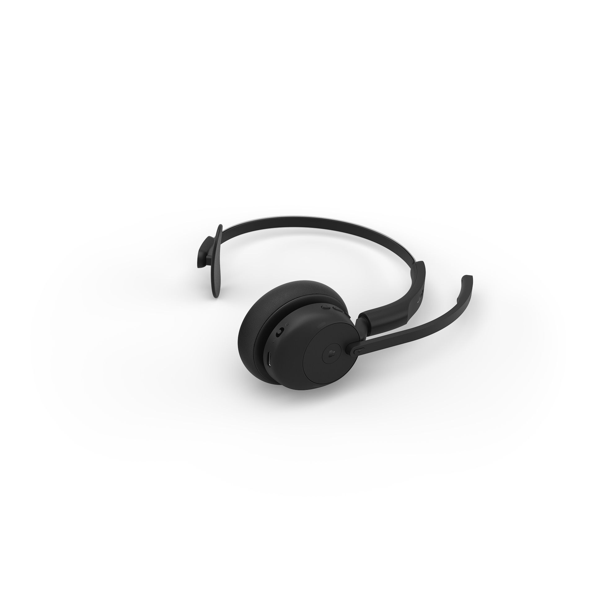 Jabra Evolve3 45 MS Teams mono Bluetooth headset liggend
