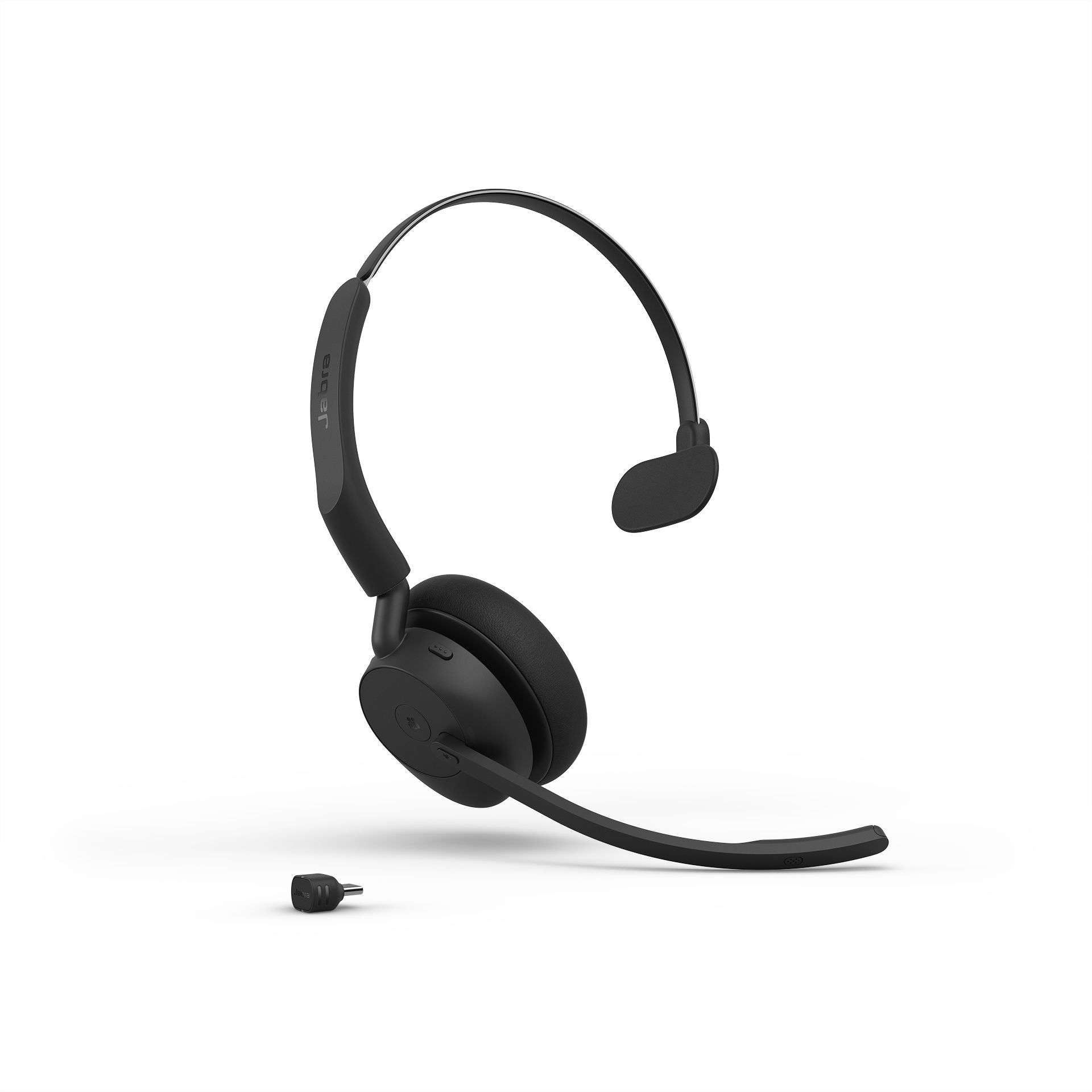 Jabra Evolve3 45 MS Teams mono Bluetooth headset met USB-C Bluetooth dongle