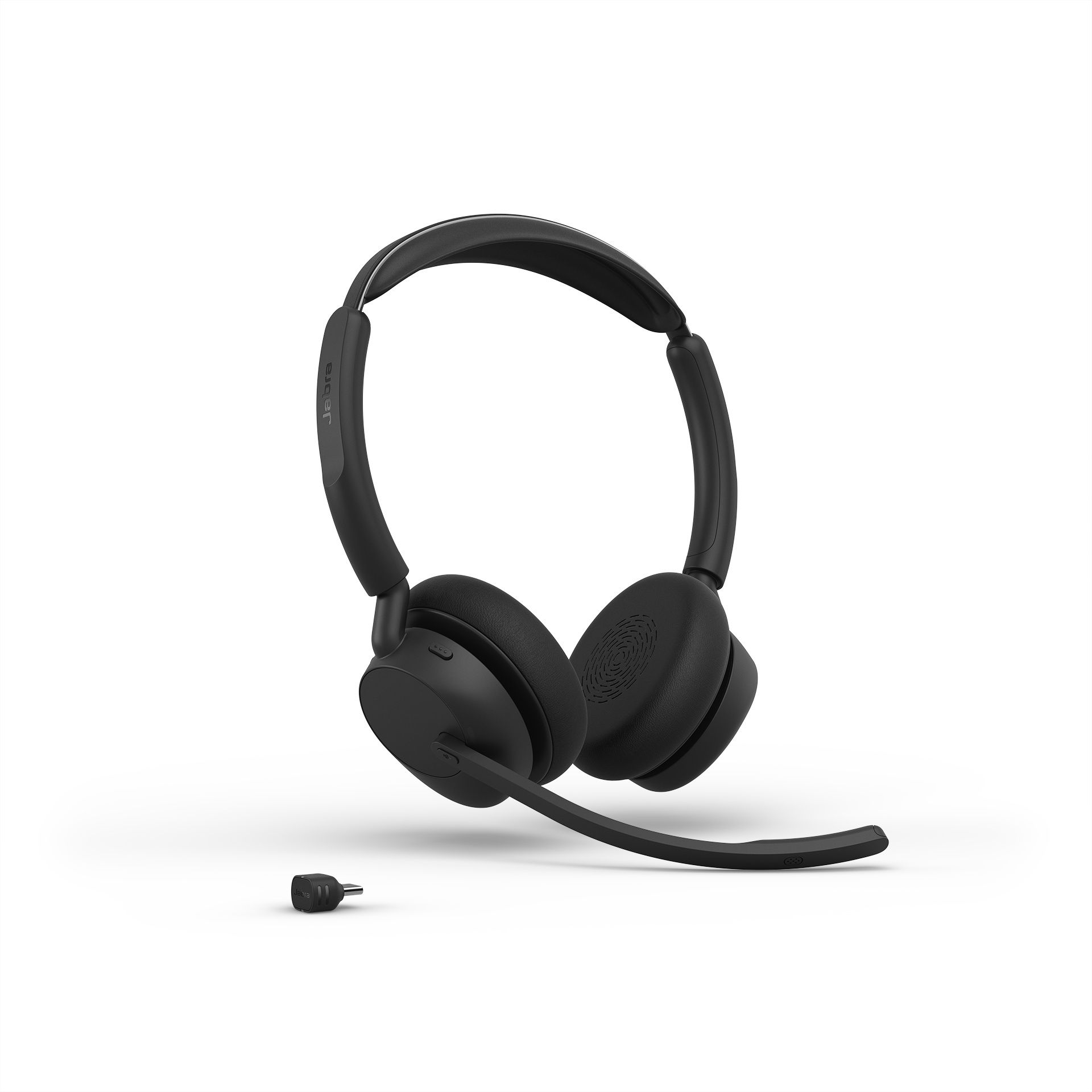 Jabra Evolve3 45 UC stereo Bluetooth headset met USB-C Bluetooth dongle