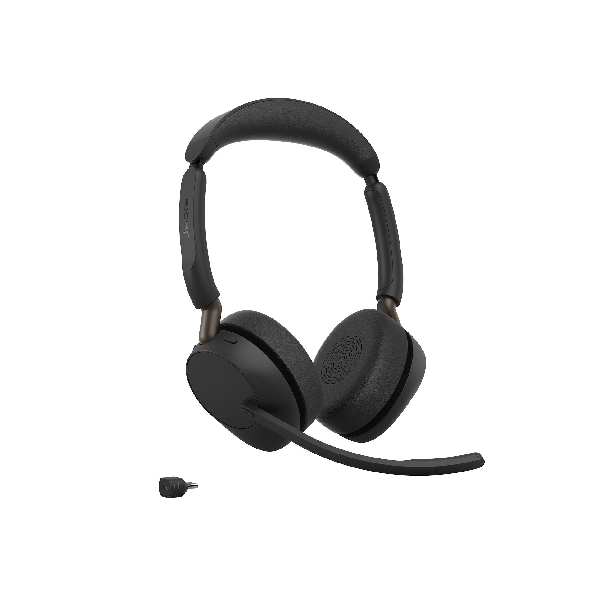 Jabra Evolve3 65 UC stereo Bluetooth headset met USB-C Bluetooth dongle