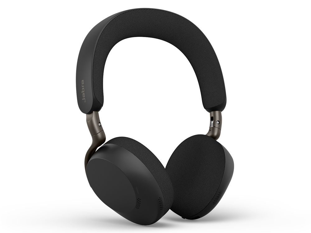 De draadloze Jabra Evolve3 75 MS on-ear Bluetooth headset gecertificeerd voor Microsoft Teams