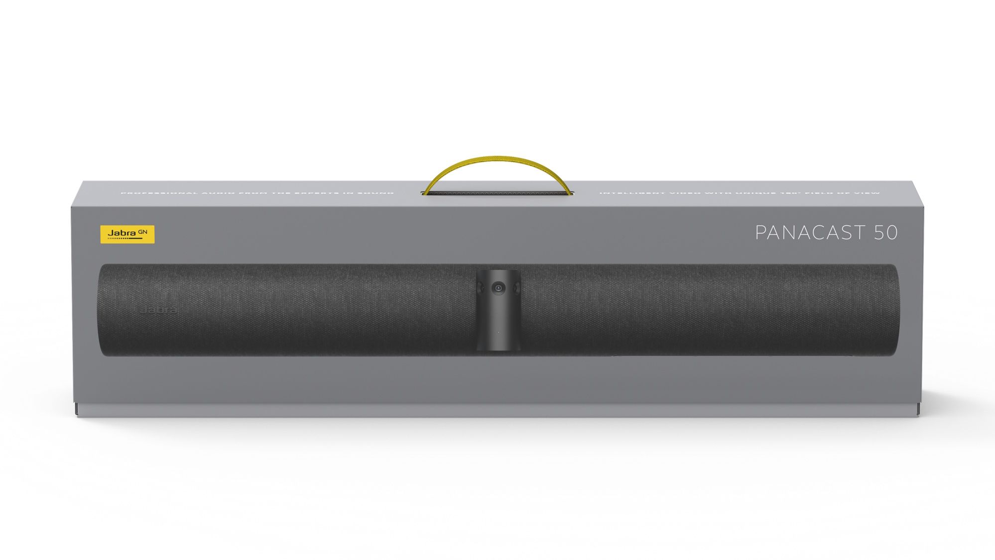 Verpakkingsdoos van de Jabra PanaCast 50 Black 180° 4K Collaboration Bar