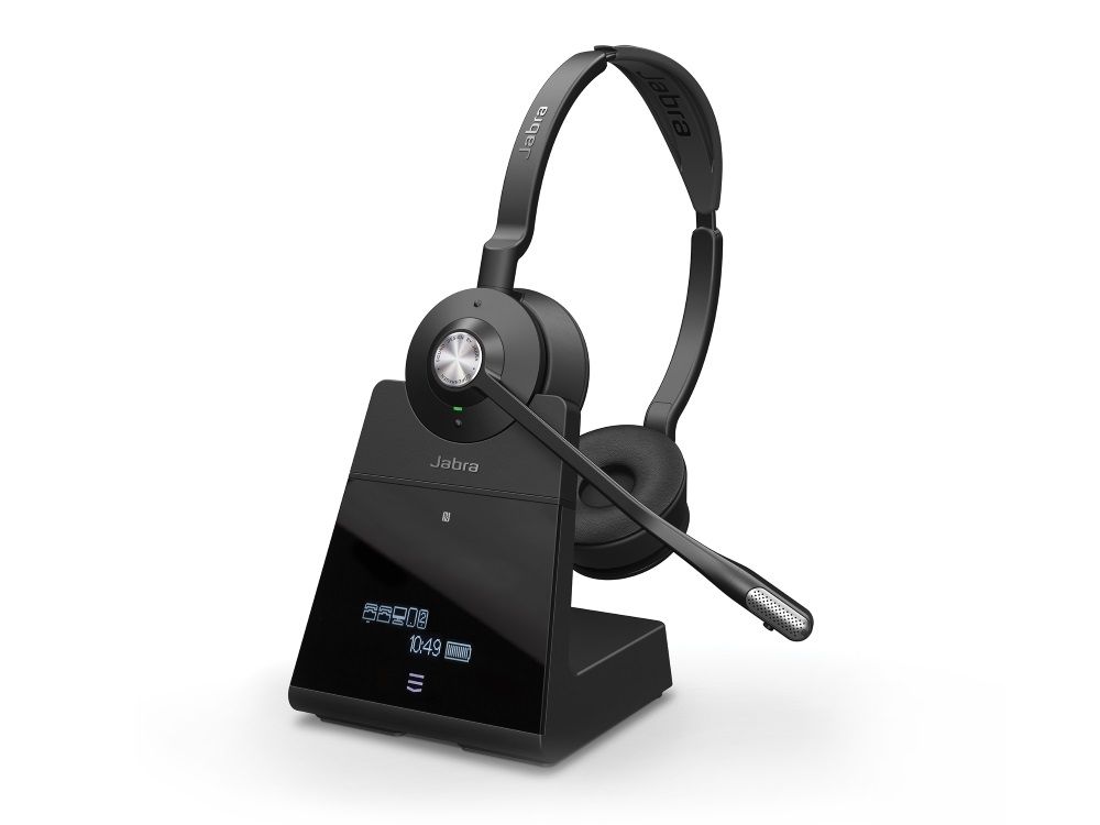 Jabra Engage 75 SE serie draadloze DECT headset met laadstation met USB-C aansluiting