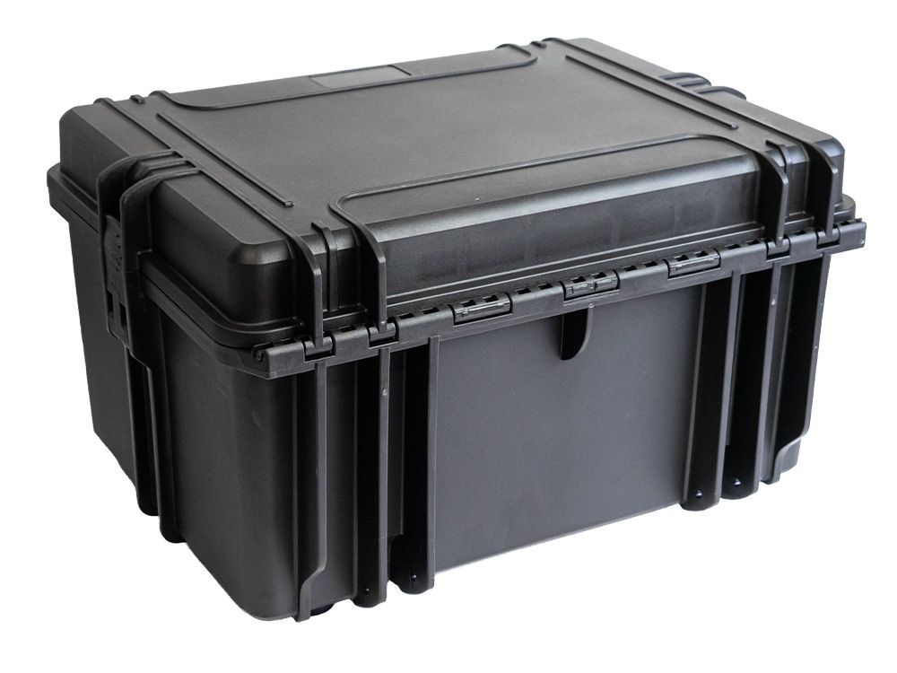 Portofoon koffer met multilader voor zes Motorola TLK110, SL1600 en SL2600 portofoons dicht achterkant