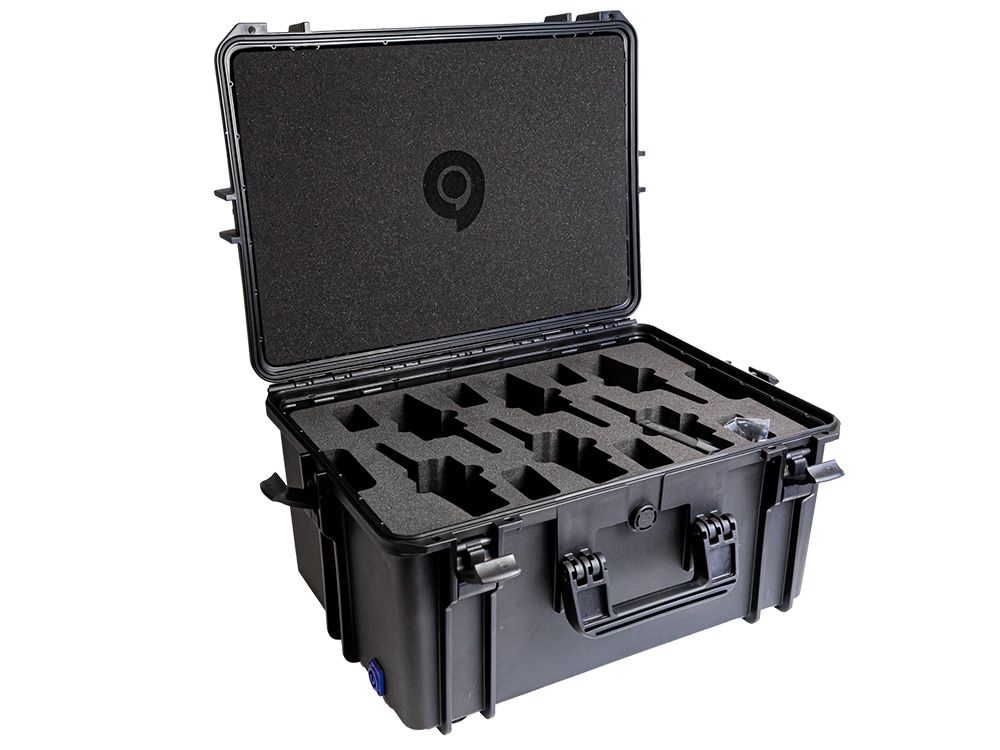 Portofoon koffer met multilader voor zes Motorola XT420 of XT460 portofoons open linksvoor