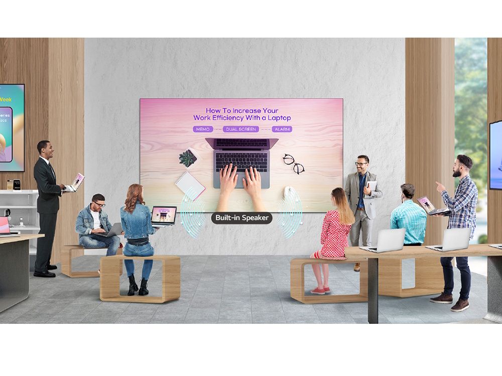 LG 163'' LED Wall in showroom