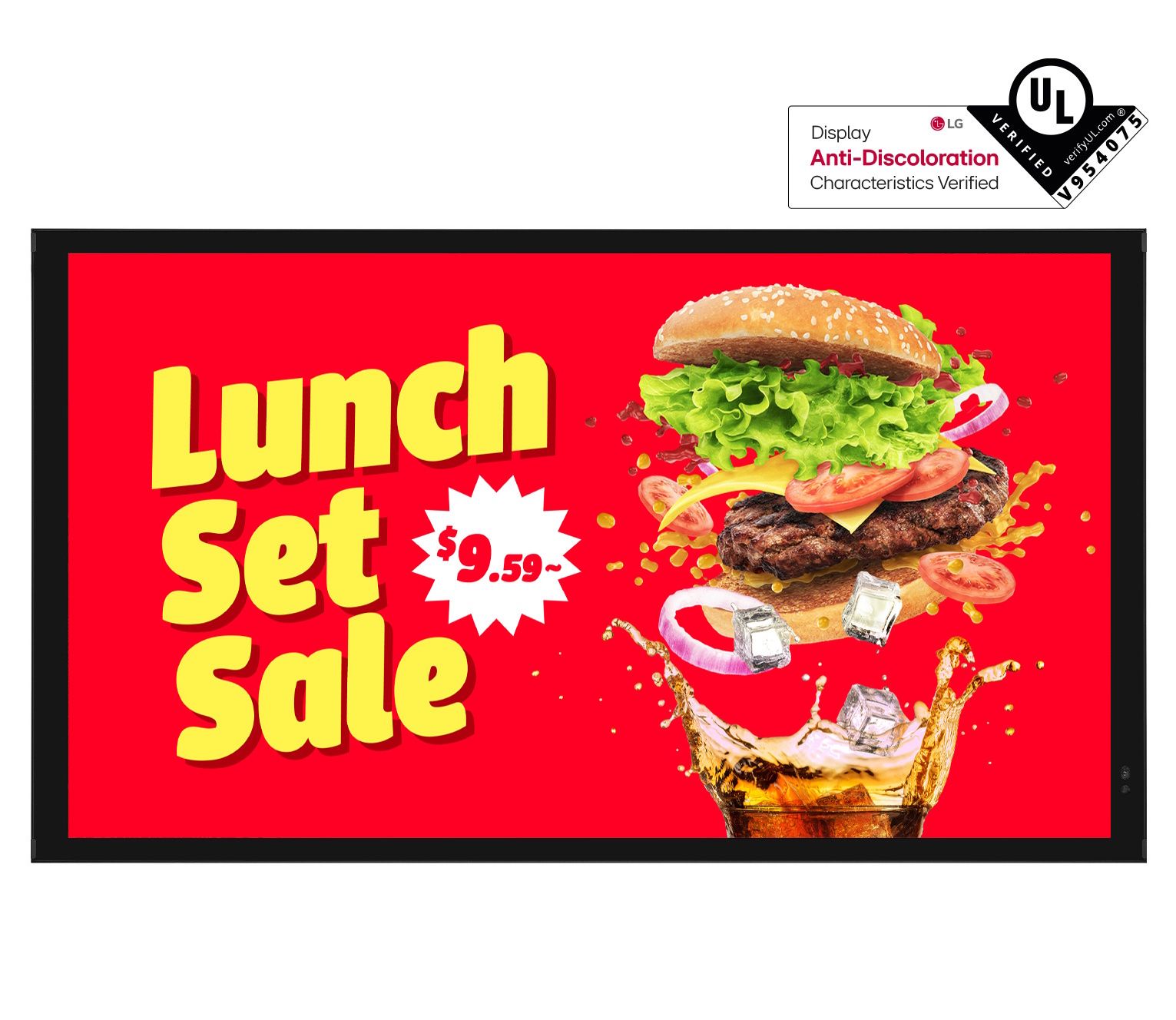 Het LG 55XE4P-B high brightness 4000 nits outdoor led display voor 24/7 digital signage