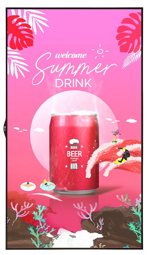 lg XS4P screen displaying a tin can on a pink background
