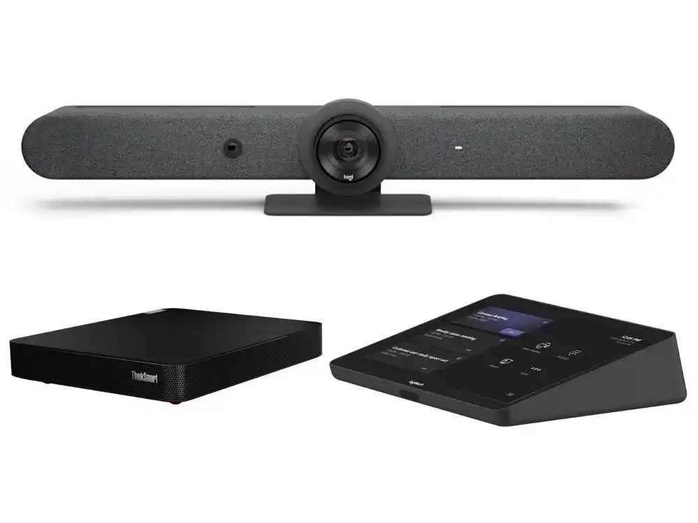 Logitech Microsoft Teams Rooms voor Middelgrote Ruimtes bundel met Logitech Rally Bar, Logitech Tap en Lenovo ThinkSmart mini-pc