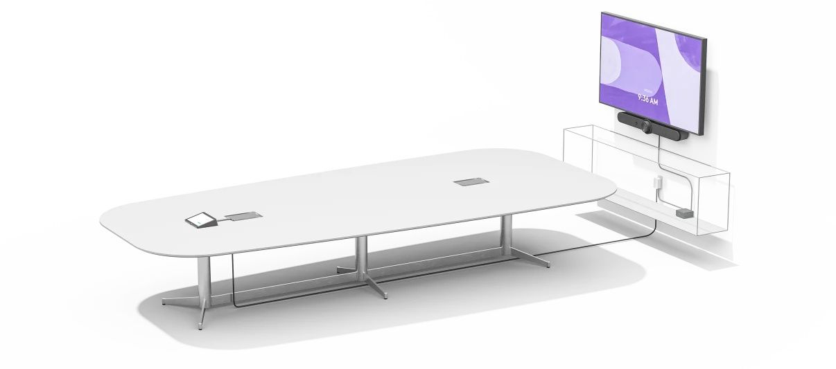 Mogelijke implementatie van de Logitech Microsoft Teams Rooms Oplossing voor Kleine Ruimtes