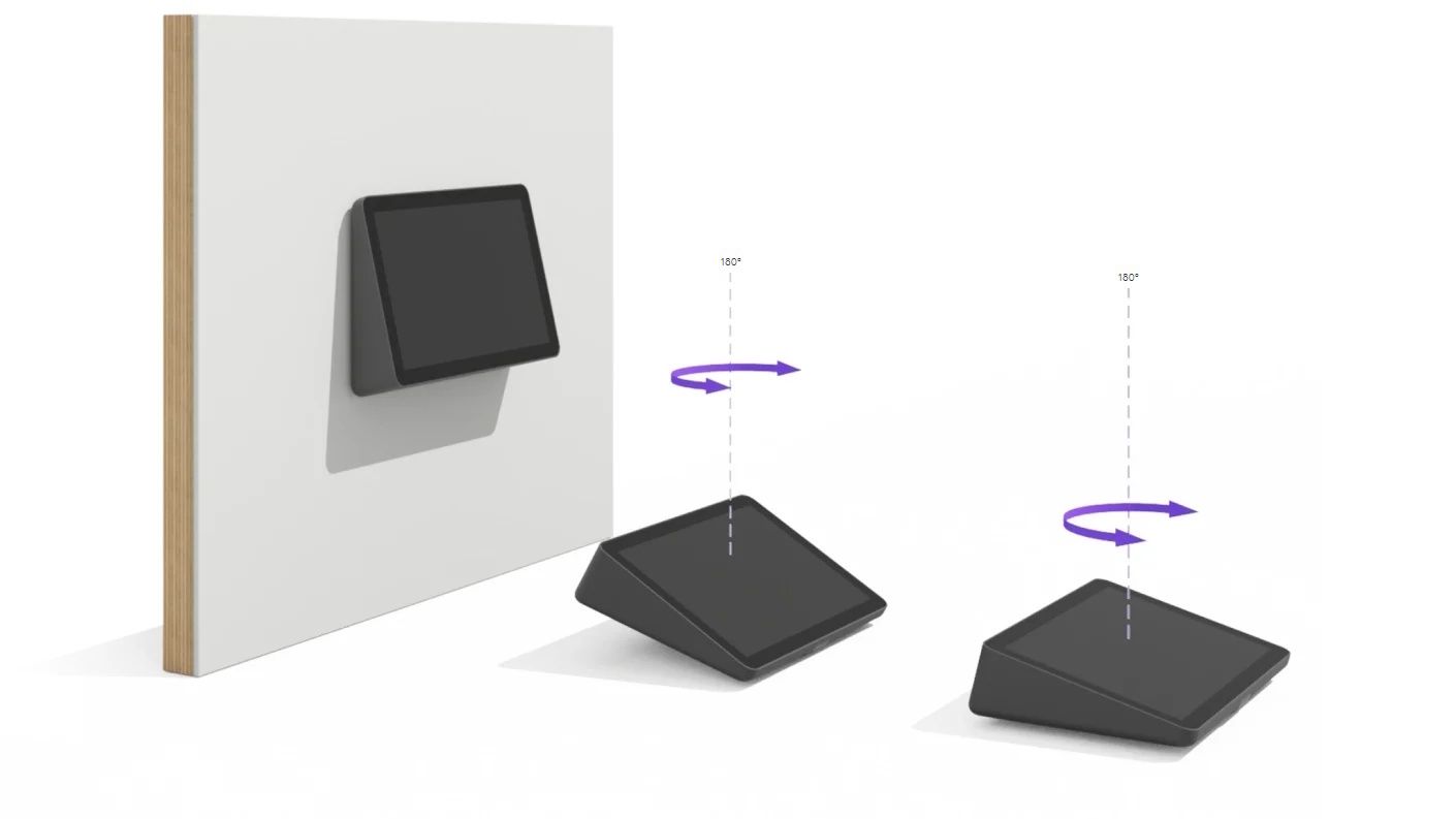 Plaatsing- en montageopties van de Logitech Tap touch controller