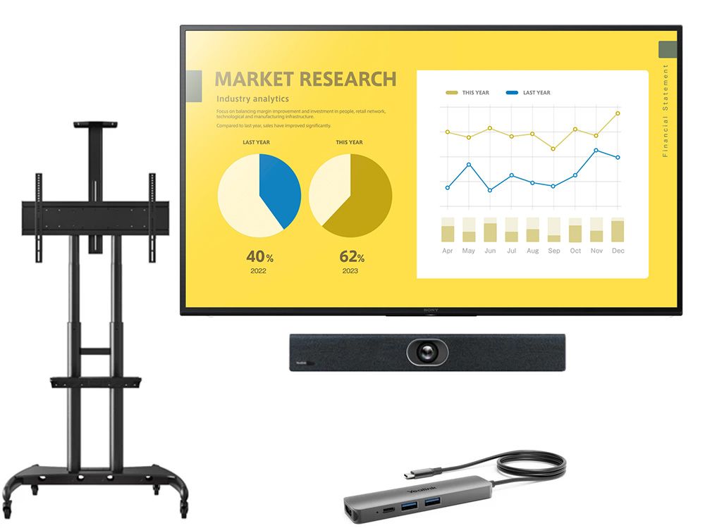 Mobiele 75'' Videomeeting Oplossing