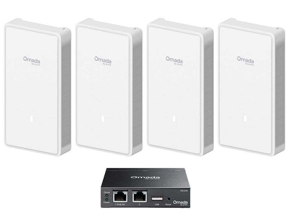 Omada by TP-Link EAP725-Wall 4-pack + OC200