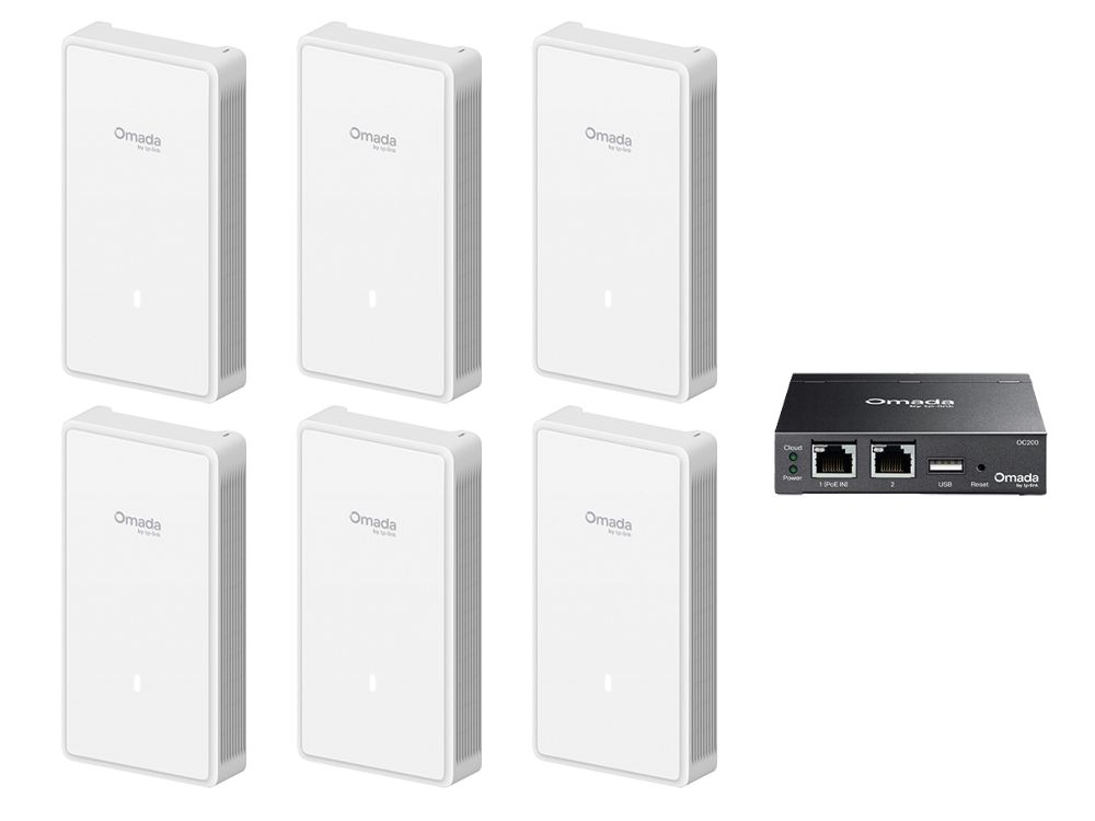 Omada by TP-Link EAP725-Wall 6-pack + OC200