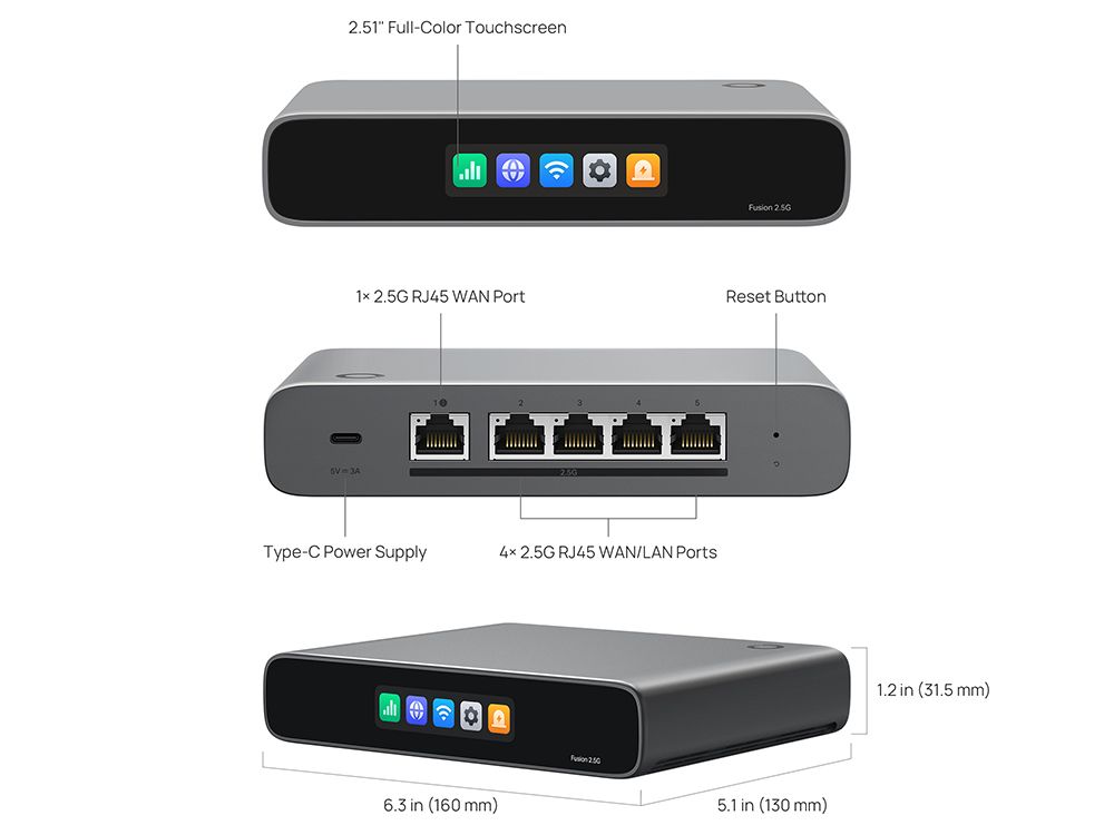 Omada Fusion 2.5G Gateway specs