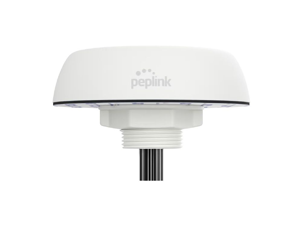 Voorkant van de Peplink Antenna Mobility 40G 4x4 MIMO met Peplink logo