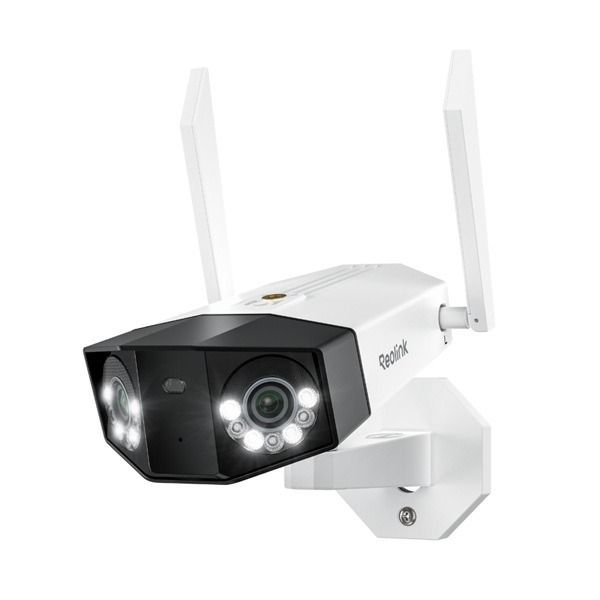 De Reolink Duo 3 WiFi (W750-W) dual-lens 180° 16MP WiFi camera schuin van voor
