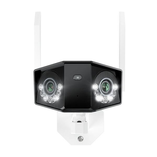 De twee lenzen aan de voorkant van de Reolink Duo 3 WiFi (W750-W) dual-lens 180° 16MP WiFi camera