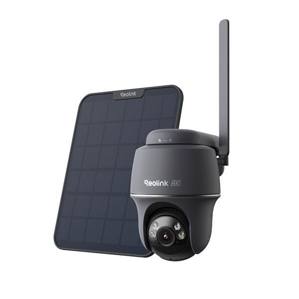 Reolink Go G440 4G outdoor 4K pan-tilt camera met accu en zonnepaneel met zwarte behuizing
