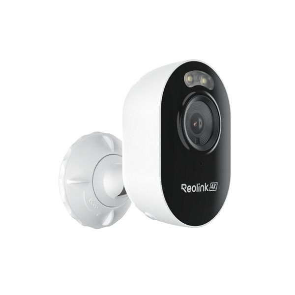 De Reolink E450-W outdoor 4K WiFi camera schuin van links