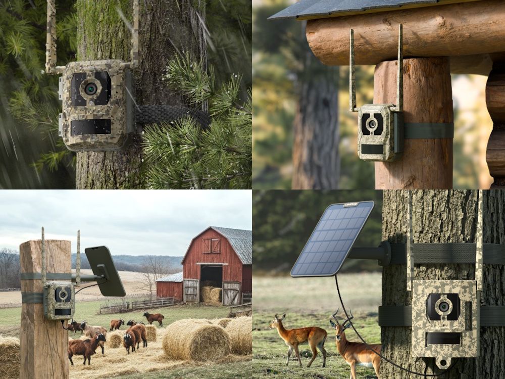 Mogelijke toepassingen van de Reolink S130 wildcamera zoals op een boerderij, in een bos of bij een observatiehut