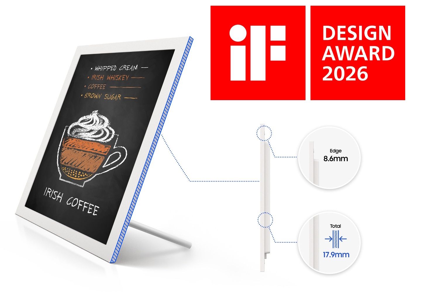 Het Samsung EM13DX 13” Color E-Paper Display is ultradun en ontving de Design Award 2026