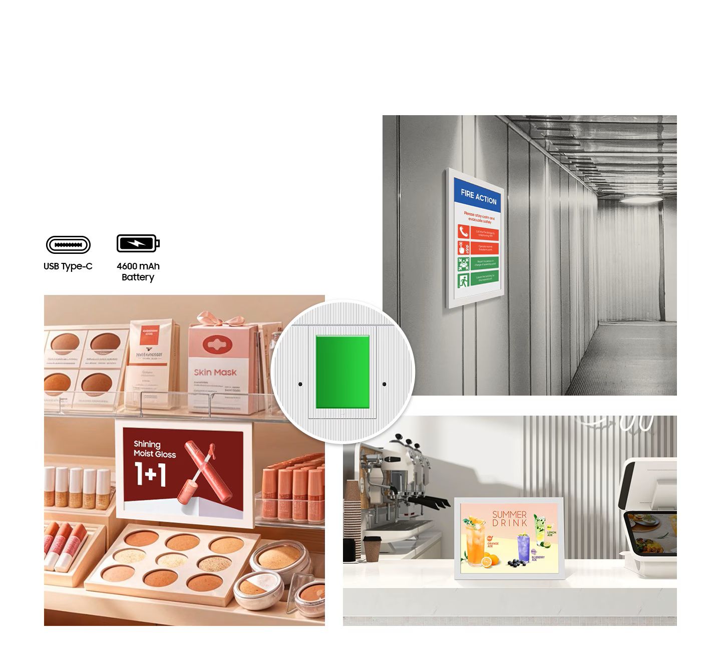 Draadloze toepassingen van het Samsung EM13DX 13” Color E-Paper Display voor digital signage