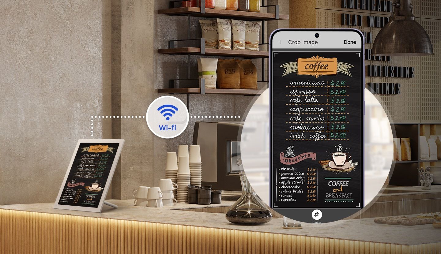 Samsung EM13DX 13” Color E-Paper Display voor digital signage in de horeca