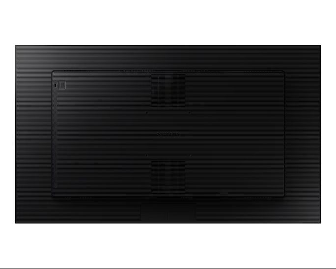 Achterkant van het Samsung OM32DX 32 inch full HD high brightness display in landscape formaat