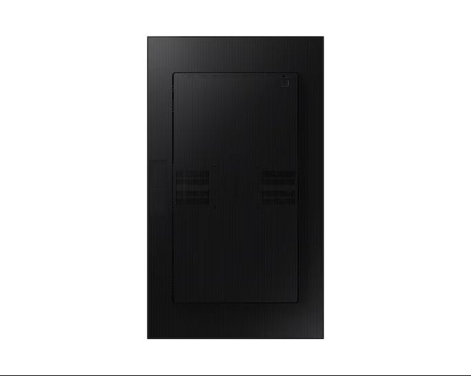 Achterkant van het Samsung OM32DX 32 inch full HD high brightness display in portrait formaat
