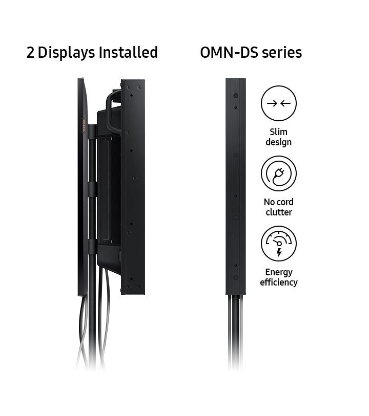 Samsung OM55N-DS dubbelzijdig high brightness etalage display voor digital signage