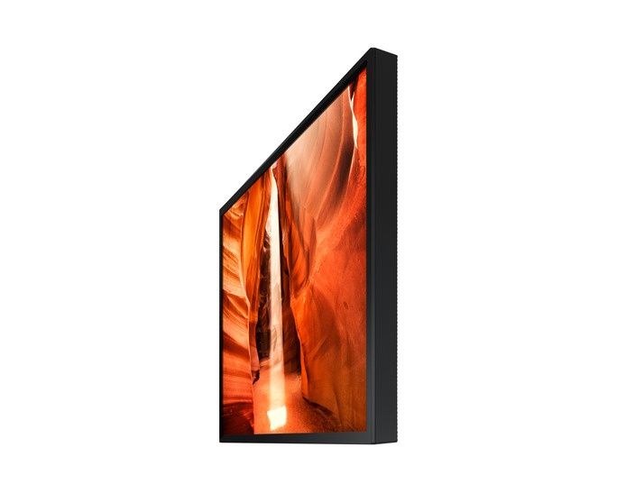 Samsung OM55N-S Full HD High Brightness Etalage Scherm schuin rechtsvoor in landscape mode