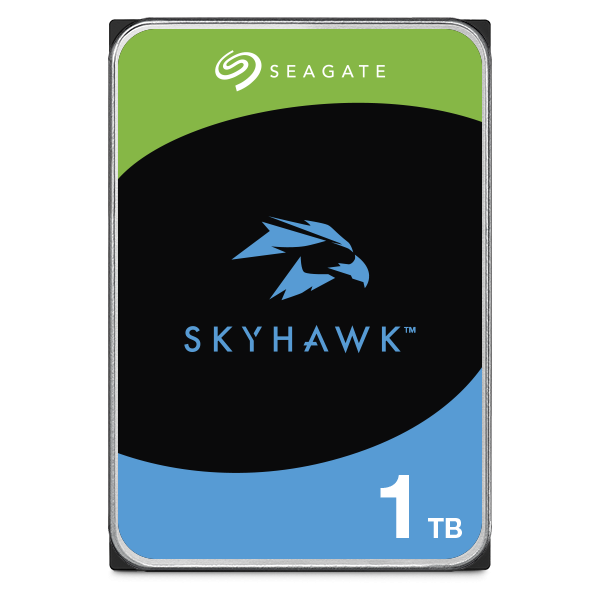 Voorkant van de Seagate SkyHawk ST1000VX013 1TB HDD 3.5" SATA harde schijf