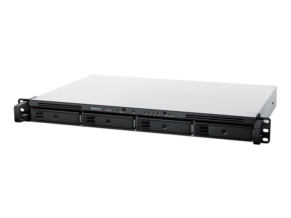 Voorkant en bovenkant van de Synology Rackstation RS422+ 4-Bay NAS