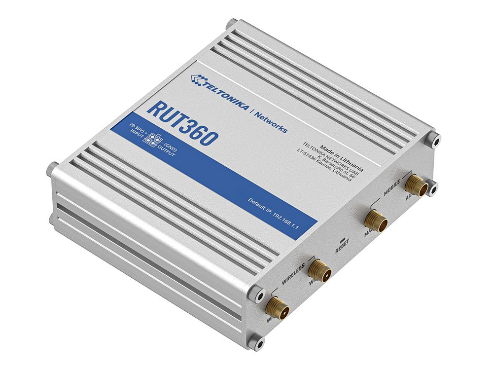 Teltonika RUT360 Industriële LTE Cat6 Router antenne aansluitingen
